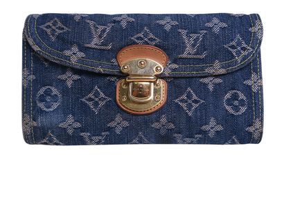 Louis Vuitton Denim Amelia Wallet, front view